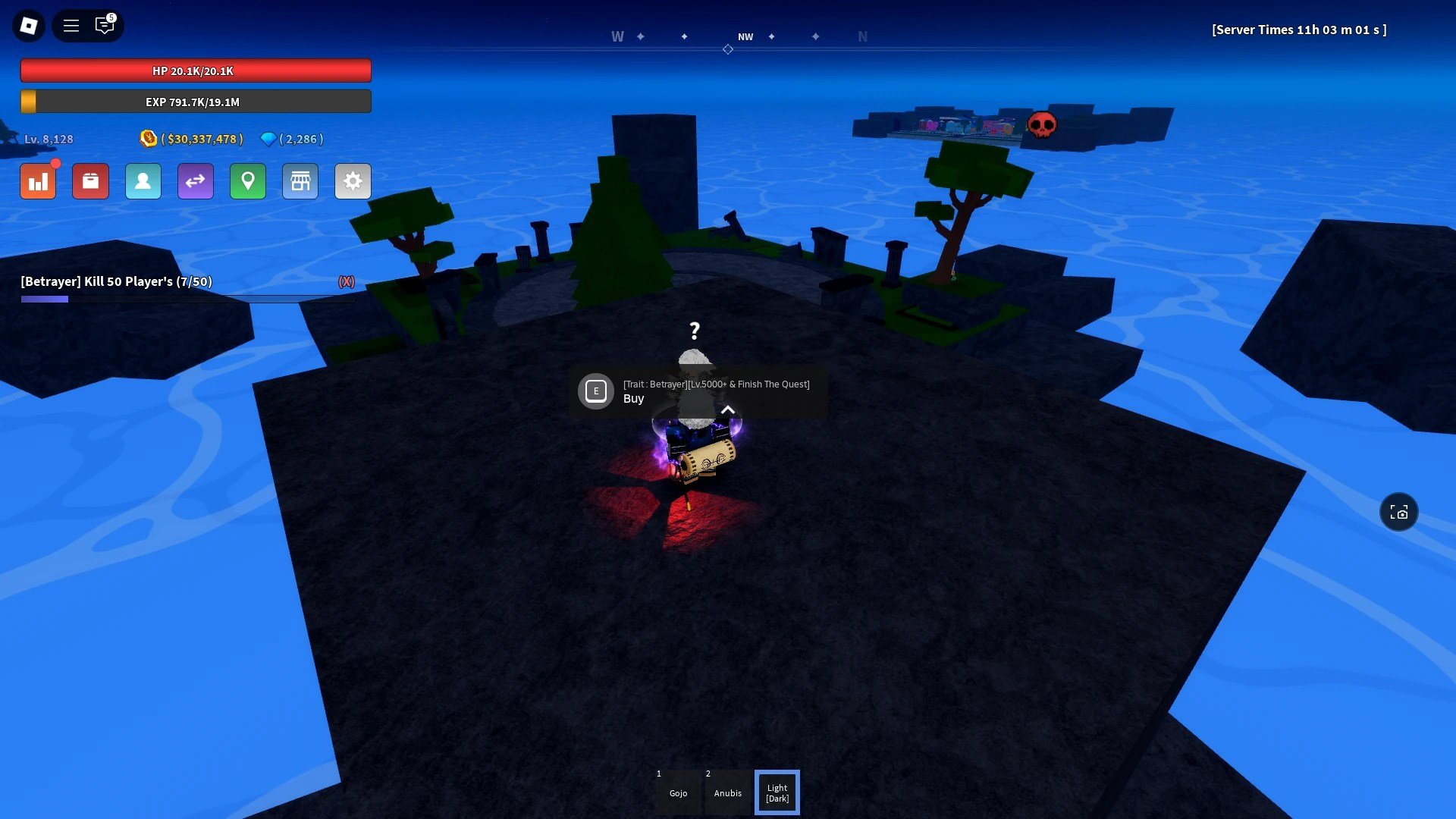 Verse Piece Betrayer Quest NPC location on the Lost Isle