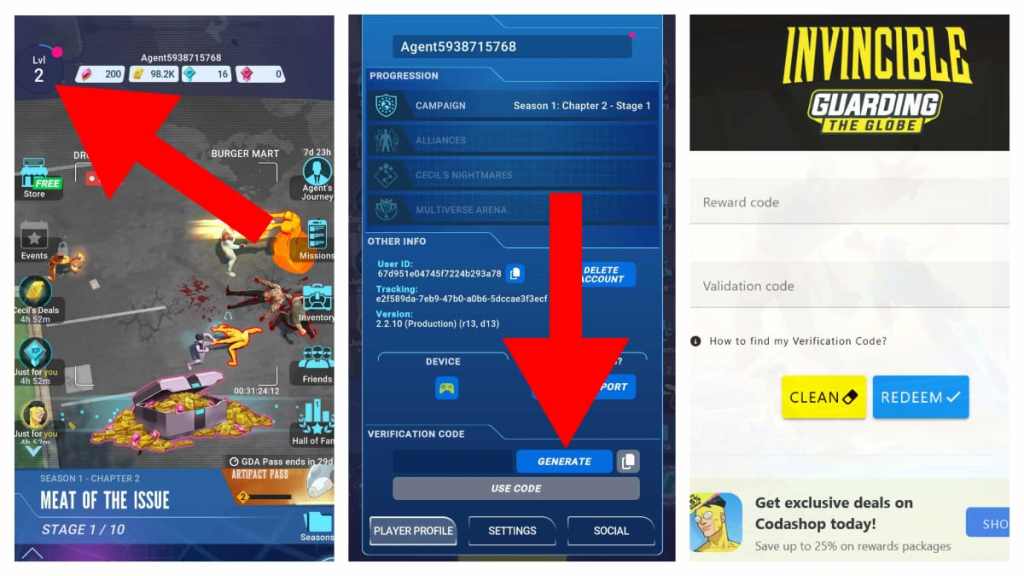 Invincible: Guarding The Globe コードを引き換える方法
