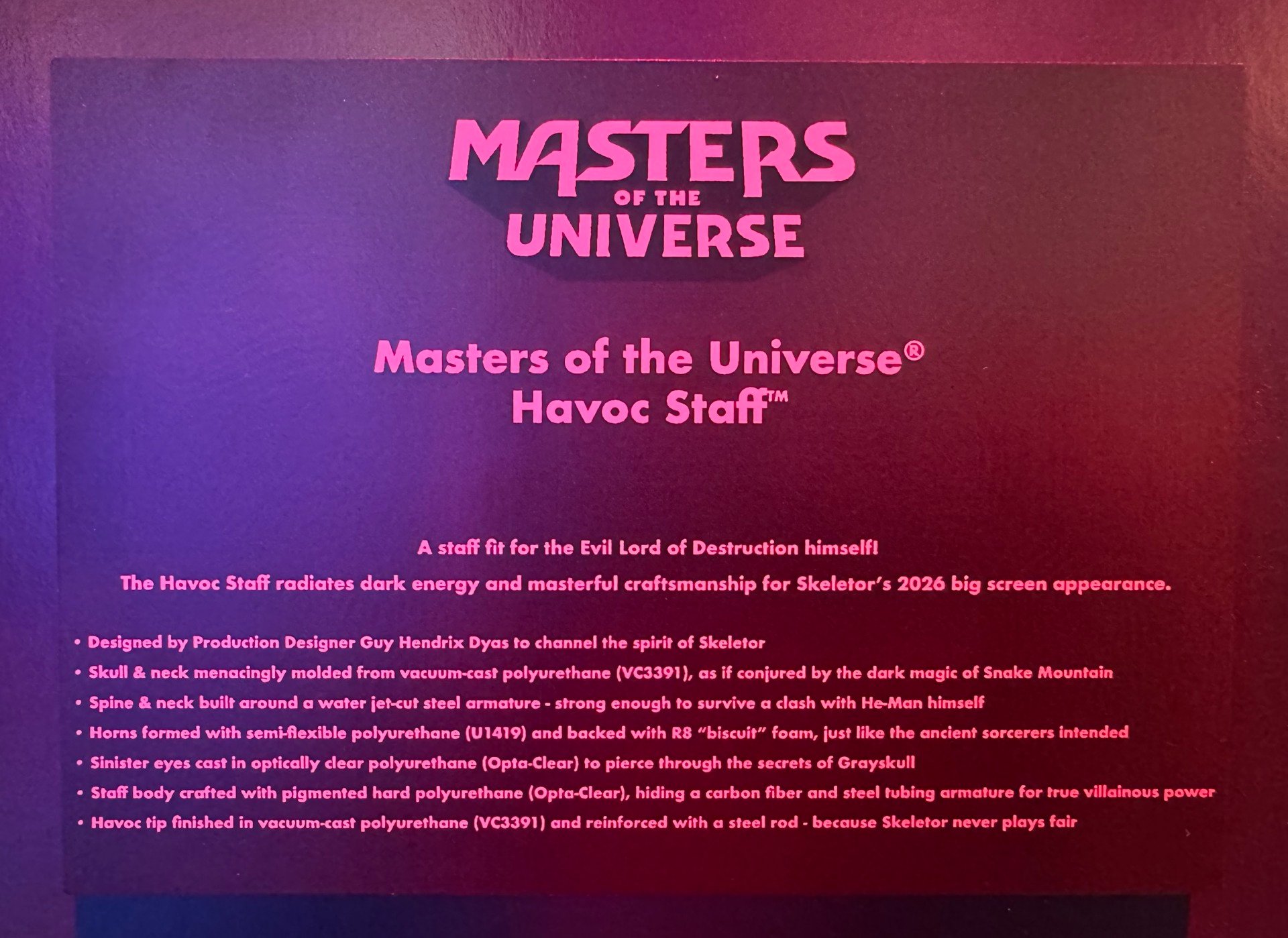 Masters of the Universe Havoc Staff