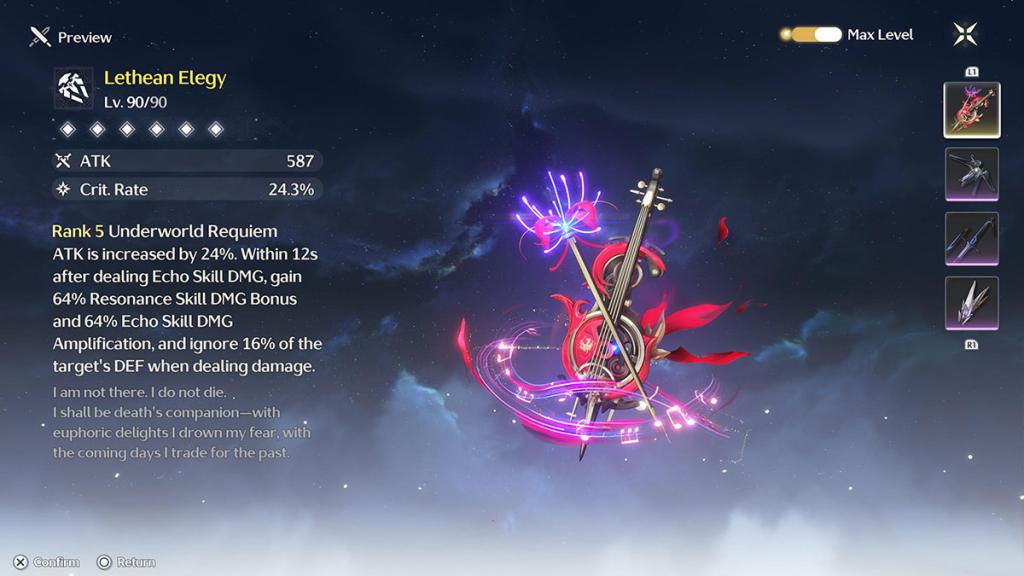 Wuthering Wavesにおけるフロロヴァの最高の武器。