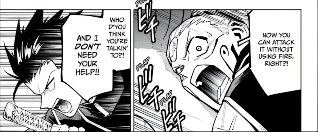 Maru and Tsurugi fighting in JJK Modulo