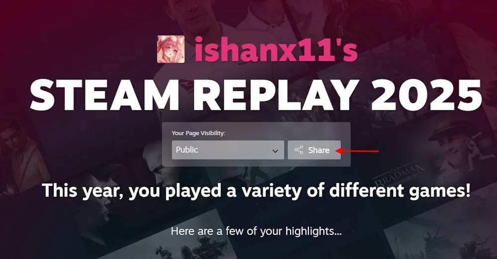 Share Steam Replay 2025