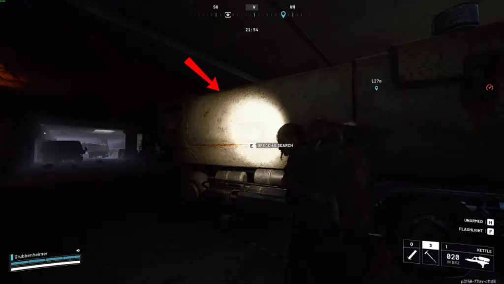 Searching four containers in the Underground Tunnel for the Clean Dream quest