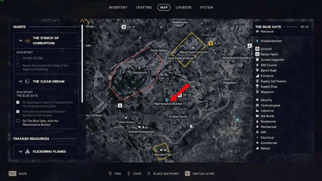 Head to the Maintenance Bunker on Blue Gate