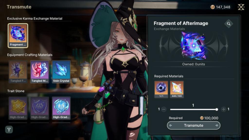 DragonSword: Awakeningの店にいる錬金術師シャノア。