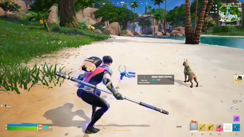 Fortnite Chapter 7 Season 3のバンクショットピストル